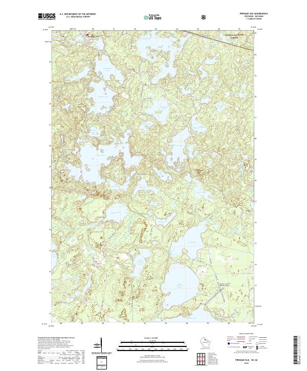 US Topo 7.5-minute map for Presque Isle WIMI