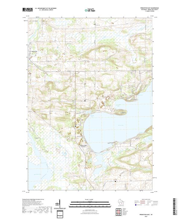 US Topo 7.5-minute map for Princeton East WI