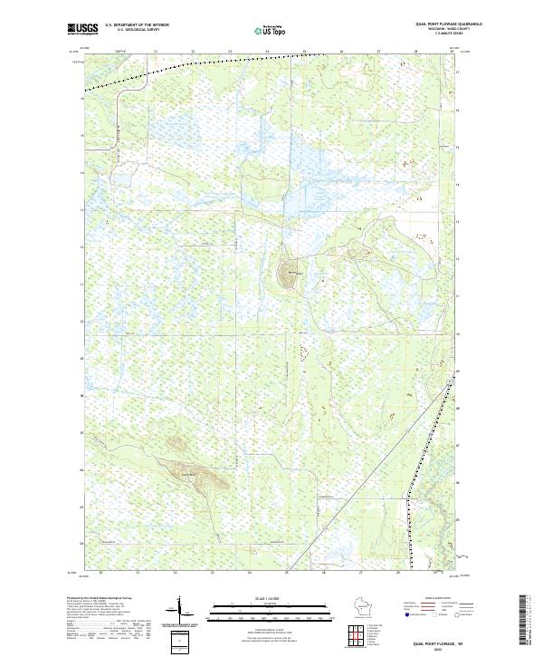 US Topo 7.5-minute map for Quail Point Flowage WI