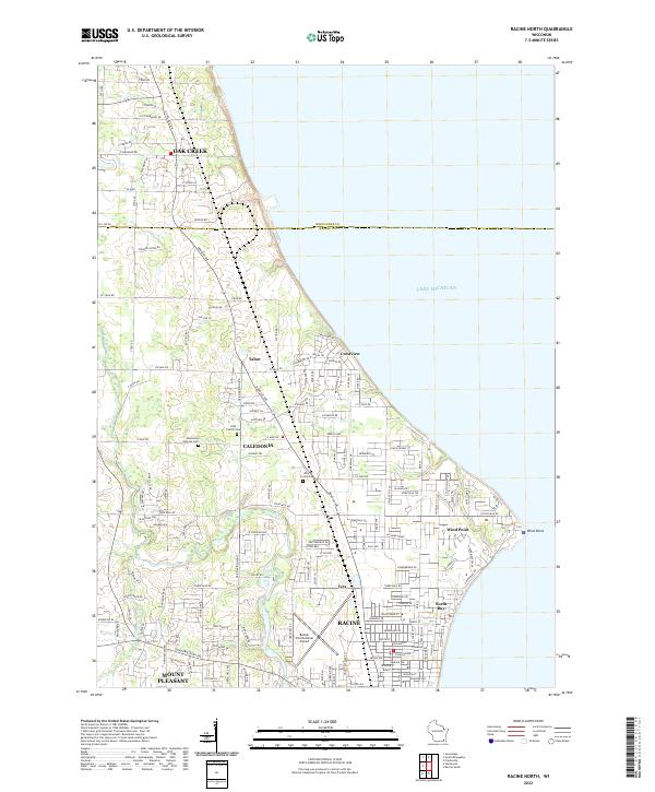 US Topo 7.5-minute map for Racine North WI