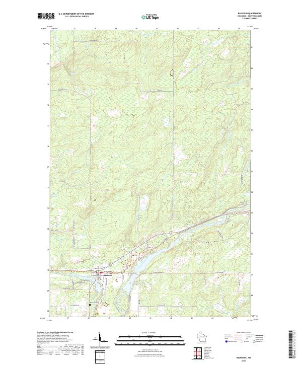 US Topo 7.5-minute map for Radisson WI