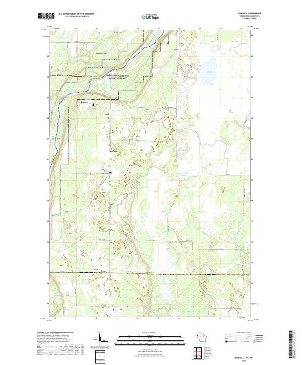 US Topo 7.5-minute map for Randall WIMN