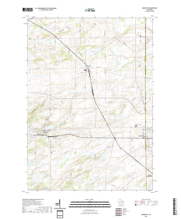 US Topo 7.5-minute map for Randolph WI