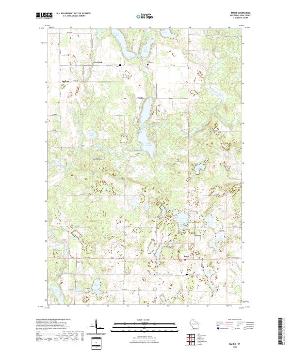 US Topo 7.5-minute map for Range WI