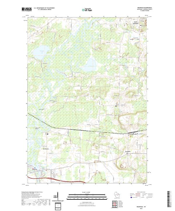 US Topo 7.5-minute map for Readfield WI