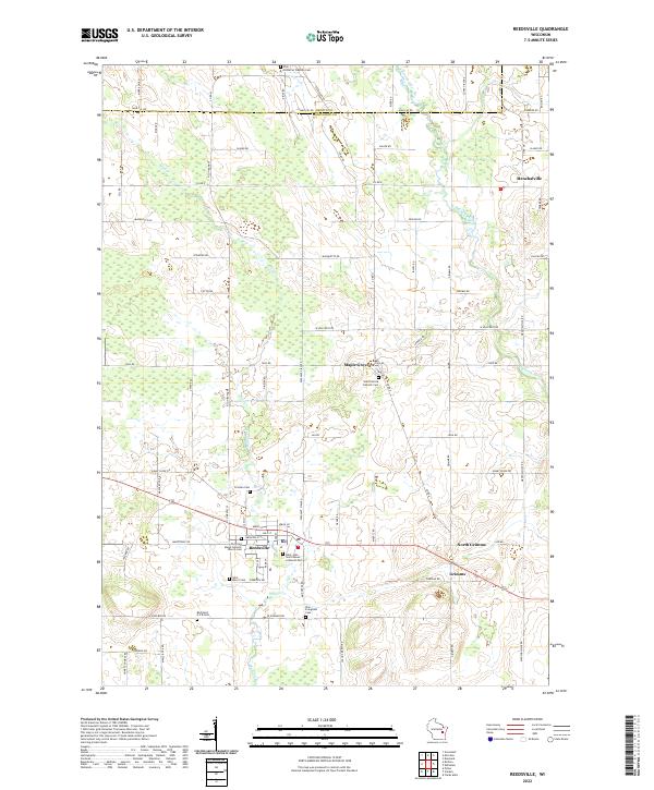 US Topo 7.5-minute map for Reedsville WI