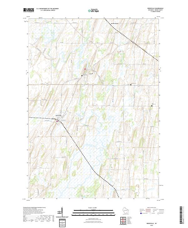 US Topo 7.5-minute map for Reeseville WI