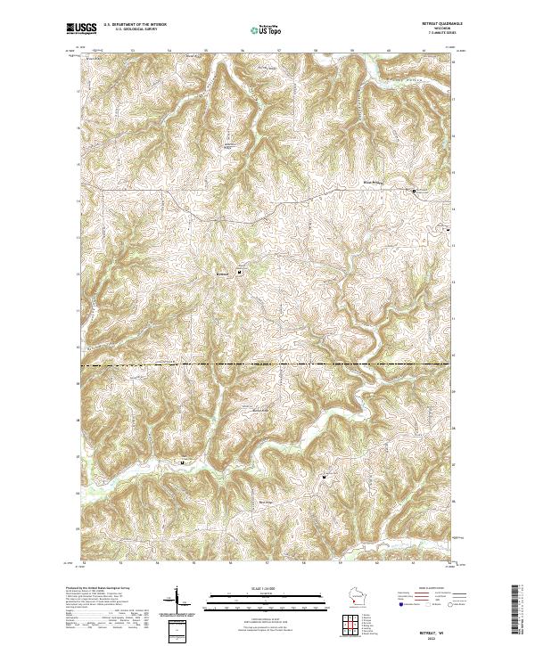 US Topo 7.5-minute map for Retreat WI