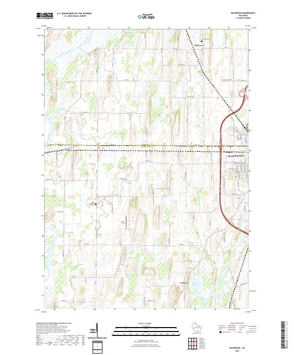 US Topo 7.5-minute map for Richwood WI