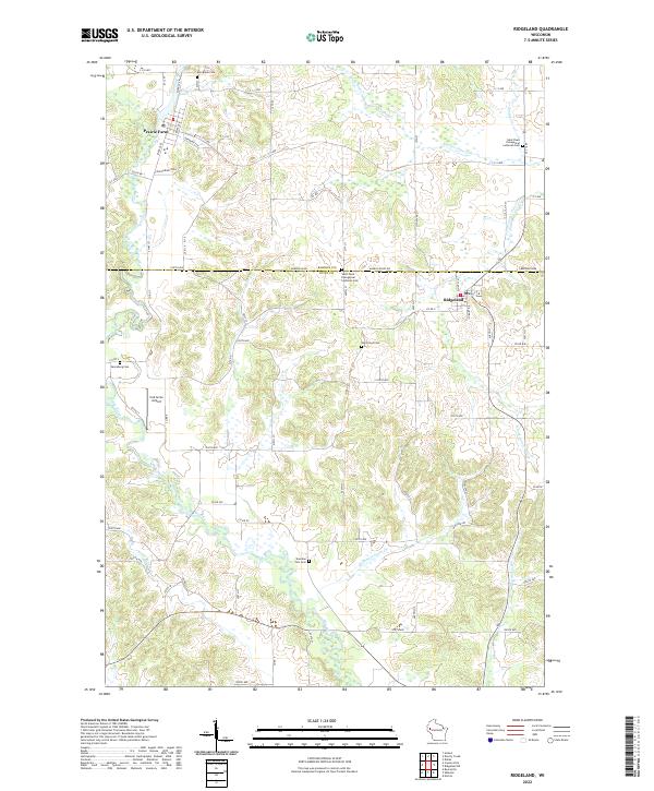 US Topo 7.5-minute map for Ridgeland WI