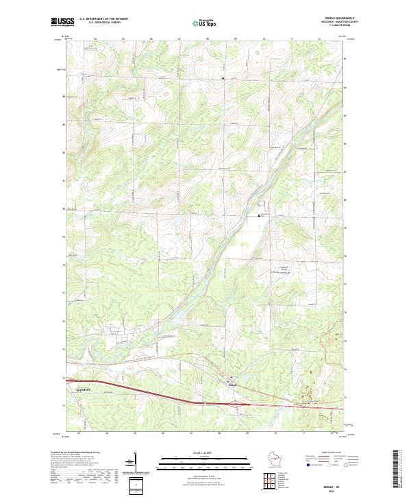 US Topo 7.5-minute map for Ringle WI