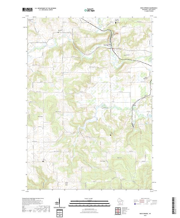 US Topo 7.5-minute map for Rock Springs WI