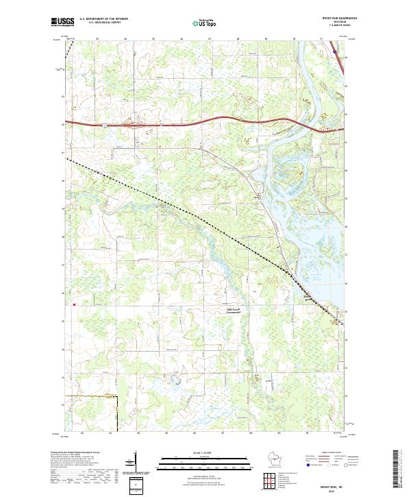 US Topo 7.5-minute map for Rocky Run WI