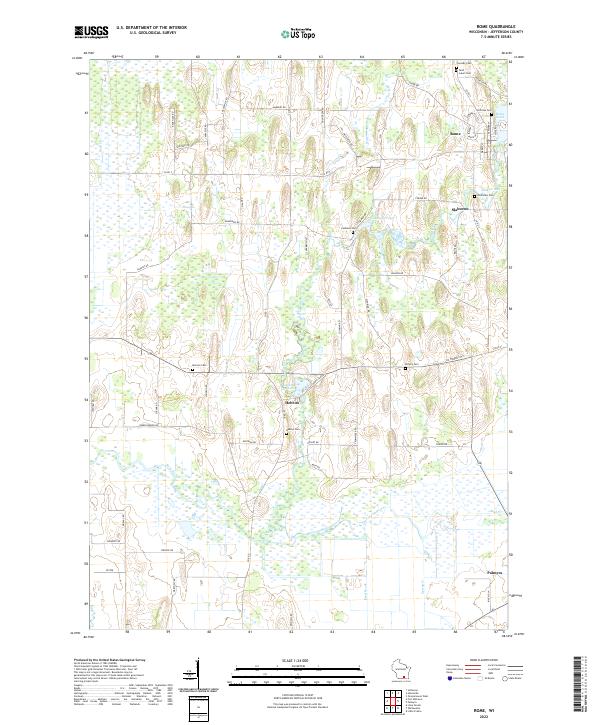 US Topo 7.5-minute map for Rome WI