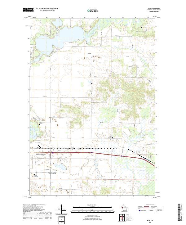 US Topo 7.5-minute map for Rusk WI