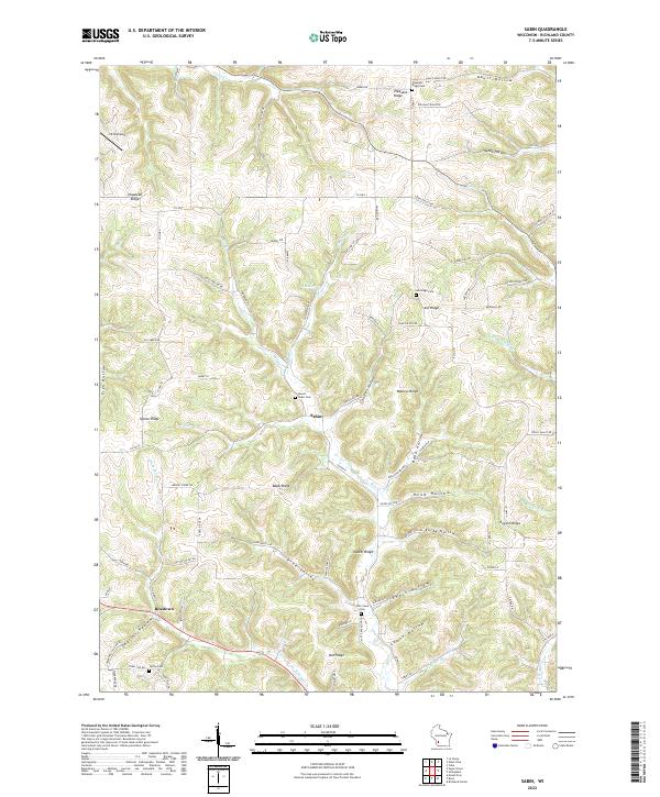 US Topo 7.5-minute map for Sabin WI