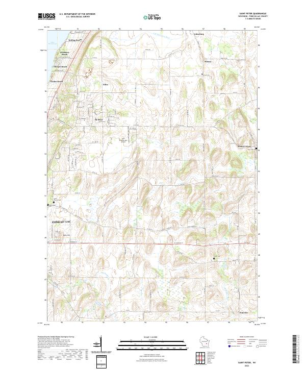 US Topo 7.5-minute map for Saint Peter WI