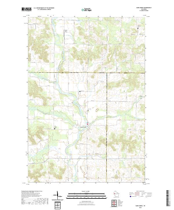 US Topo 7.5-minute map for Sand Creek WI