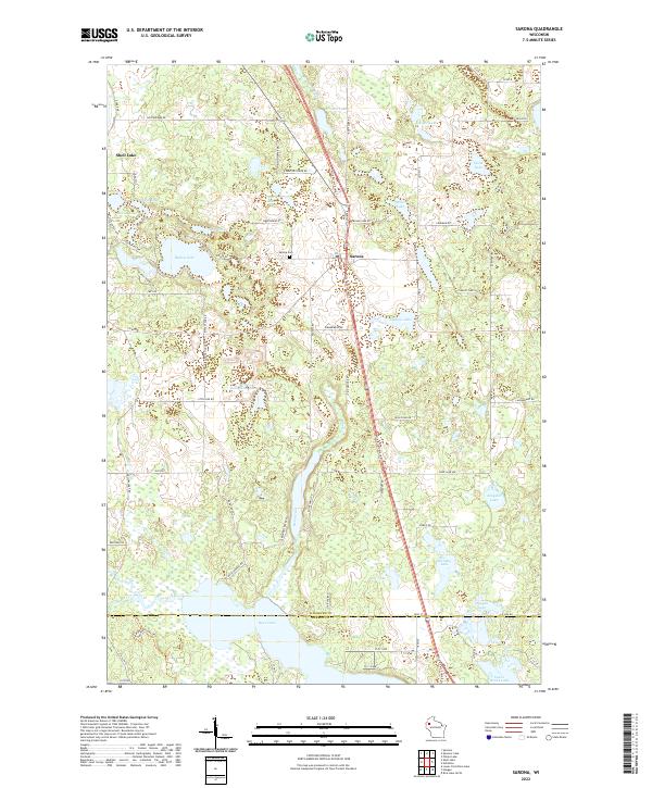 US Topo 7.5-minute map for Sarona WI