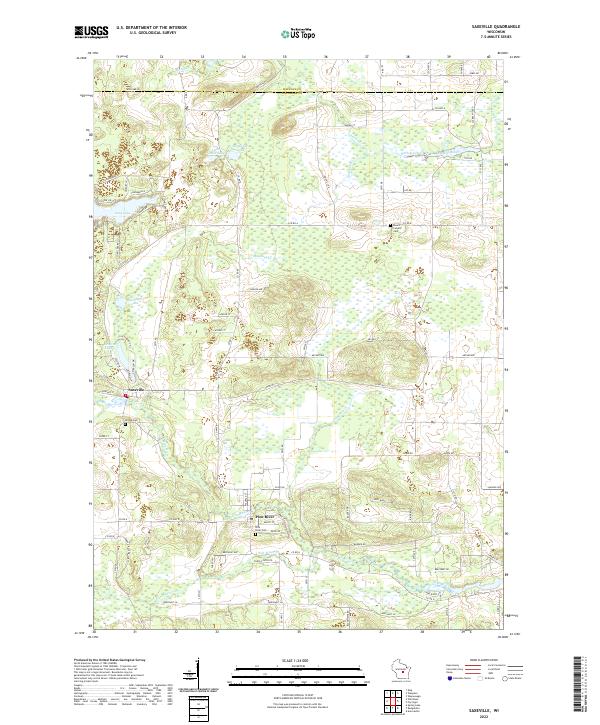 US Topo 7.5-minute map for Saxeville WI