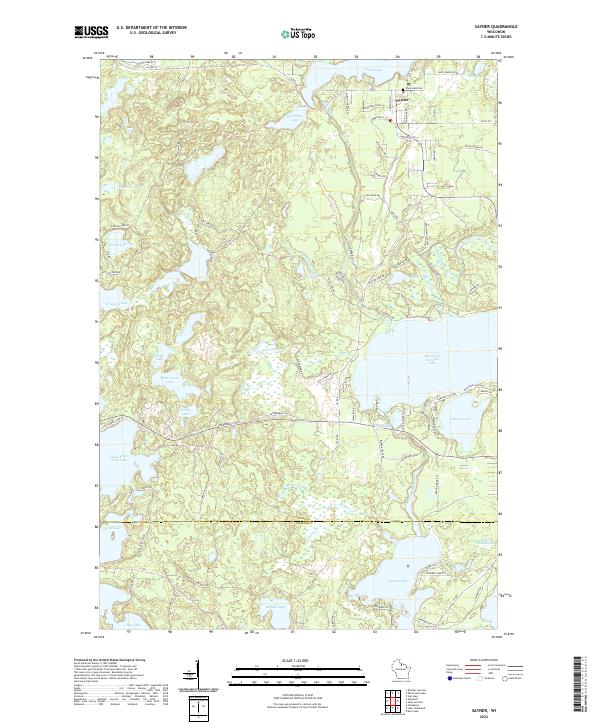 US Topo 7.5-minute map for Sayner WI