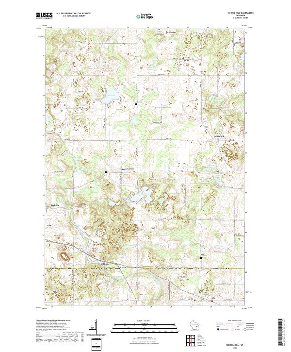 US Topo 7.5-minute map for School Hill WI