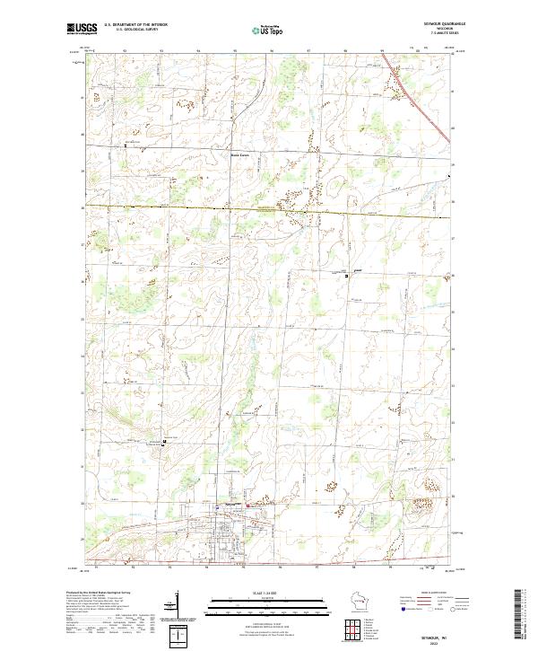 US Topo 7.5-minute map for Seymour WI