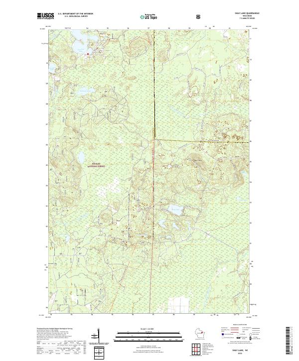 US Topo 7.5-minute map for Shay Lake WI