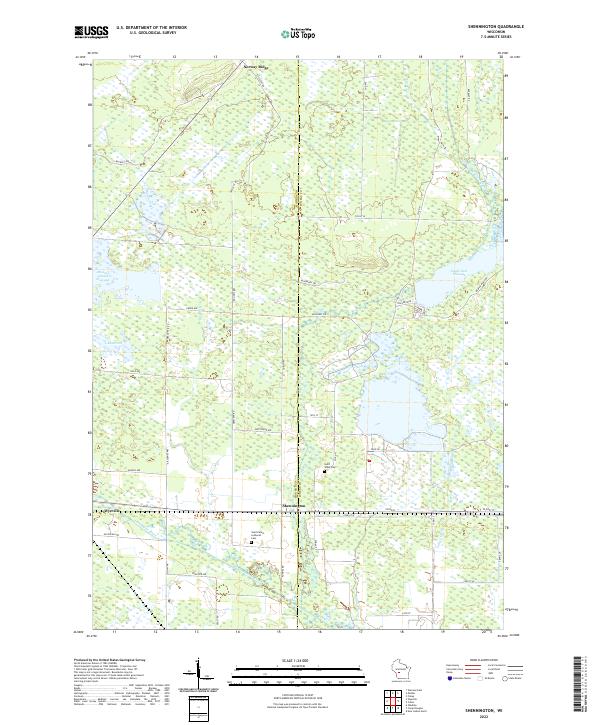 US Topo 7.5-minute map for Shennington WI