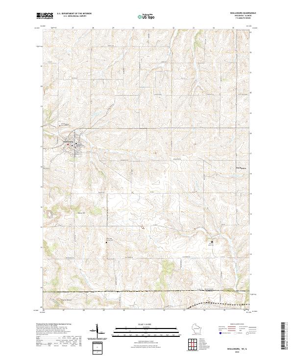 US Topo 7.5-minute map for Shullsburg WIIL