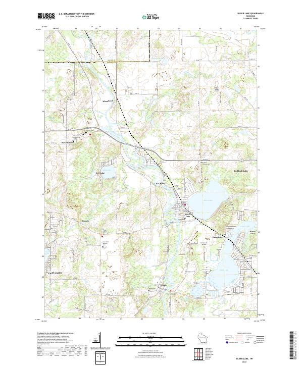 US Topo 7.5-minute map for Silver Lake WI