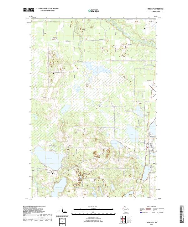 US Topo 7.5-minute map for Siren West WI