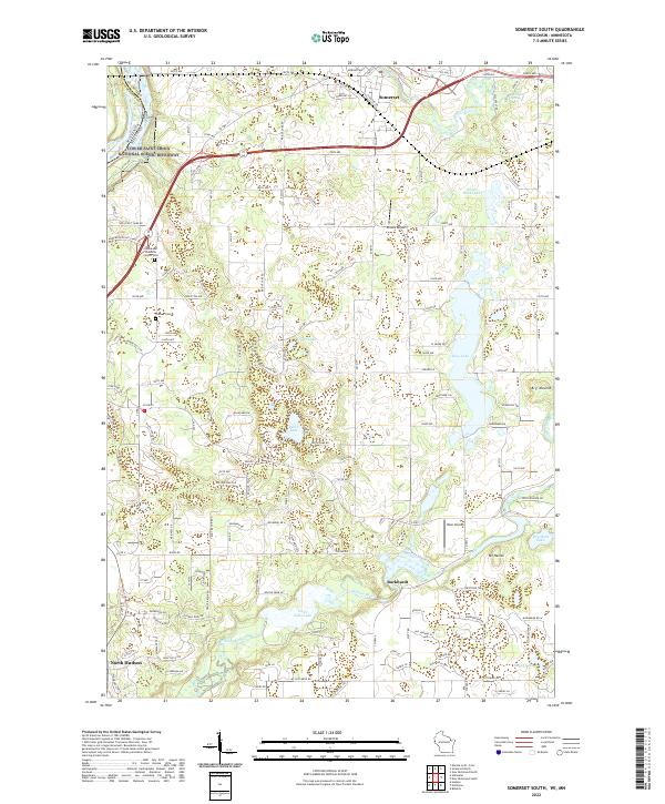 US Topo 7.5-minute map for Somerset South WIMN