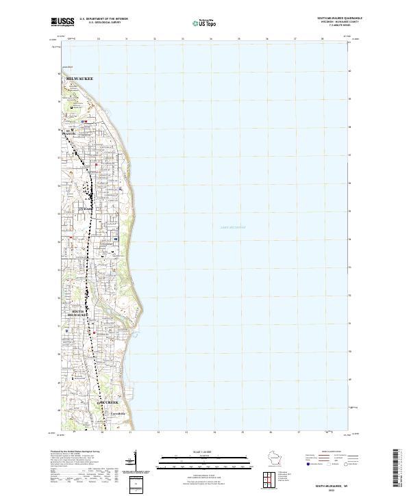 US Topo 7.5-minute map for South Milwaukee WI