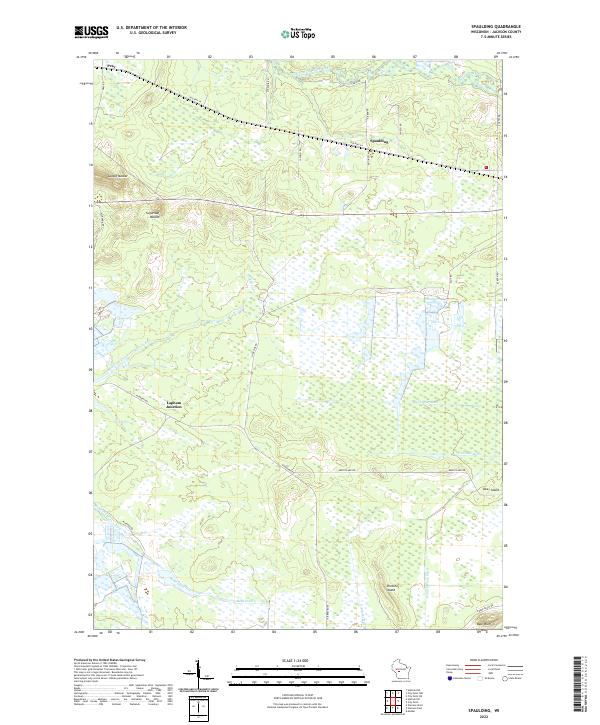 US Topo 7.5-minute map for Spaulding WI