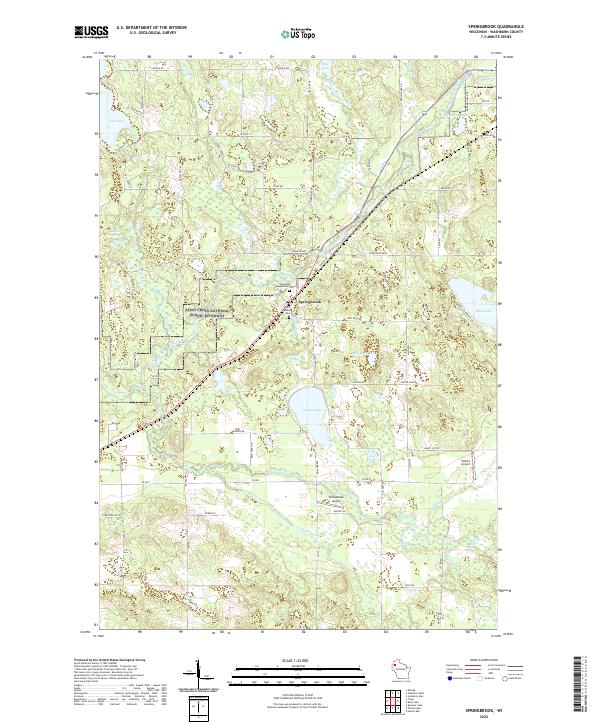 US Topo 7.5-minute map for Springbrook WI