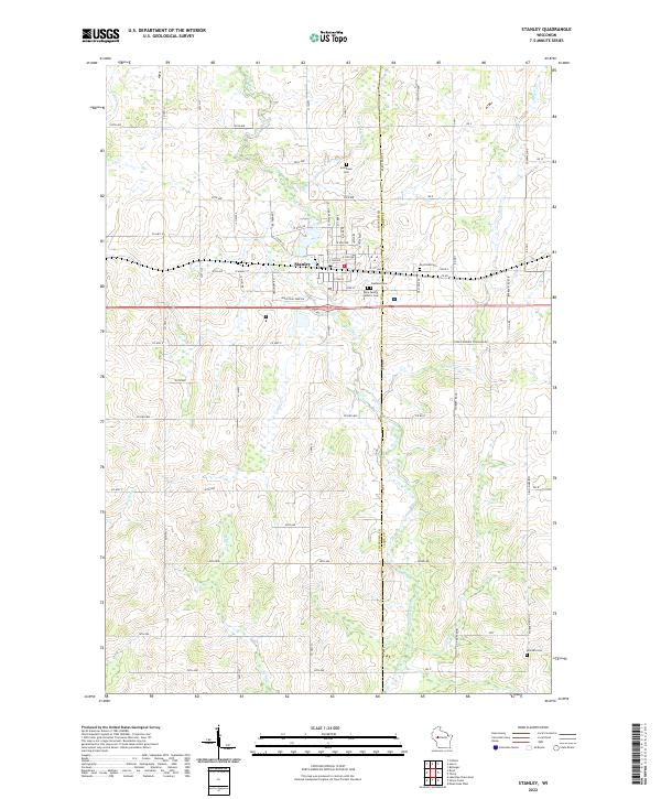 US Topo 7.5-minute map for Stanley WI