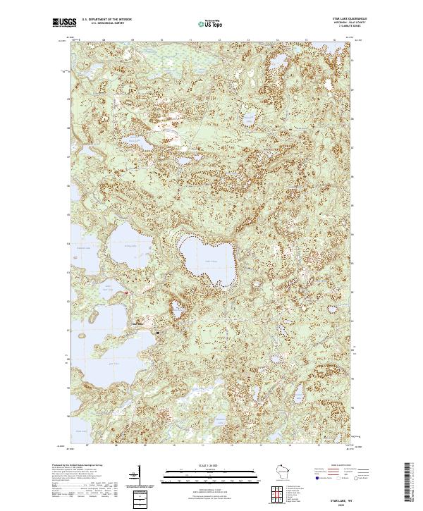 US Topo 7.5-minute map for Star Lake WI