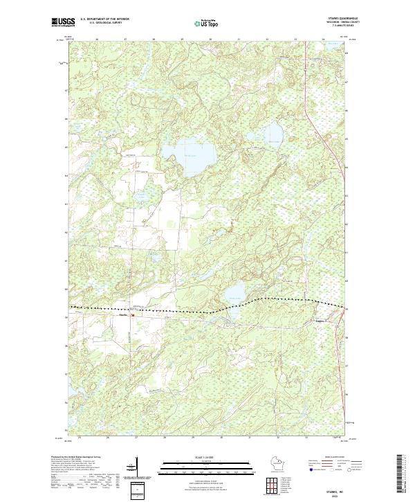 US Topo 7.5-minute map for Starks WI