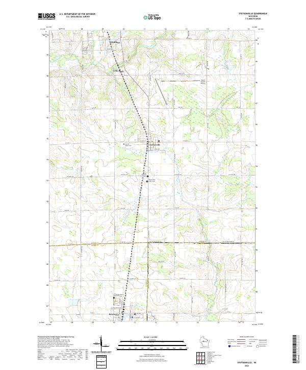 US Topo 7.5-minute map for Stetsonville WI