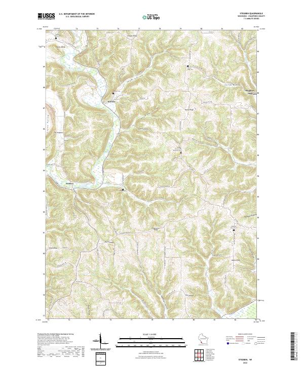 US Topo 7.5-minute map for Steuben WI