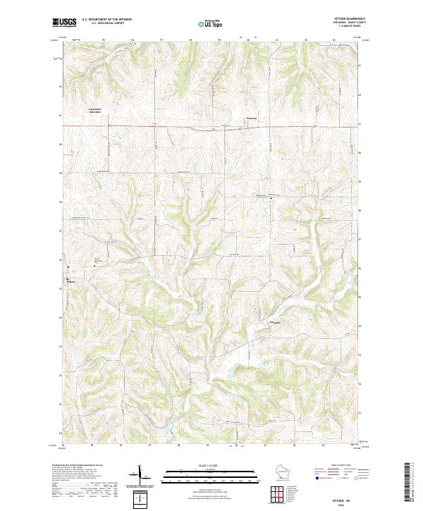 US Topo 7.5-minute map for Stitzer WI