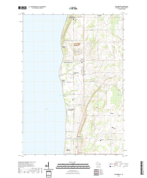 US Topo 7.5-minute map for Stockbridge WI