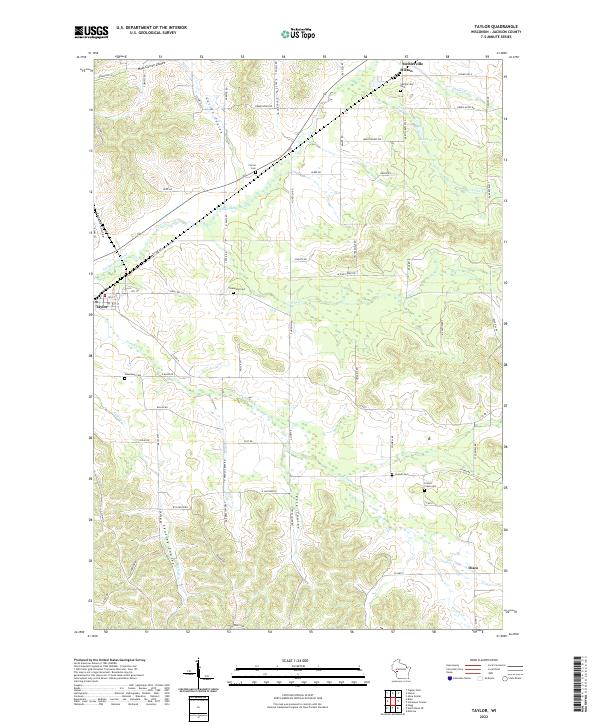 US Topo 7.5-minute map for Taylor WI