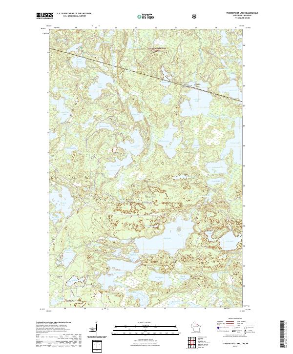 US Topo 7.5-minute map for Tenderfoot Lake WIMI