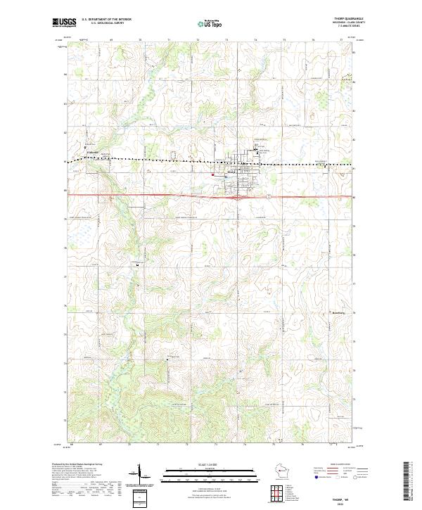 US Topo 7.5-minute map for Thorp WI