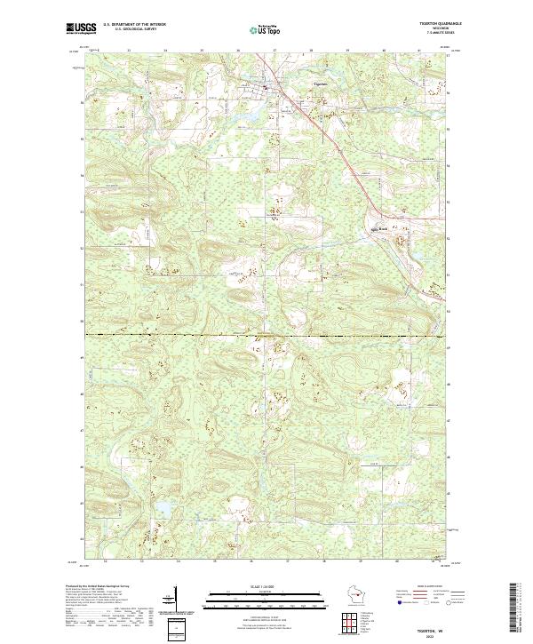 US Topo 7.5-minute map for Tigerton WI