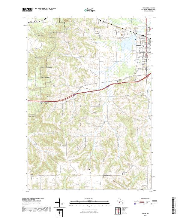 US Topo 7.5-minute map for Tomah WI