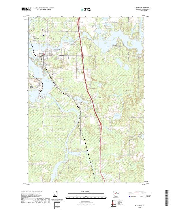 US Topo 7.5-minute map for Tomahawk WI