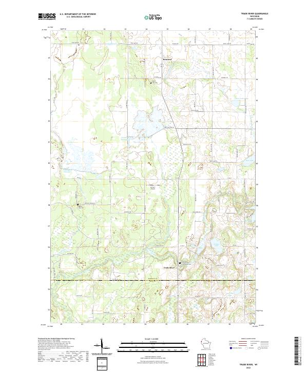 US Topo 7.5-minute map for Trade River WI